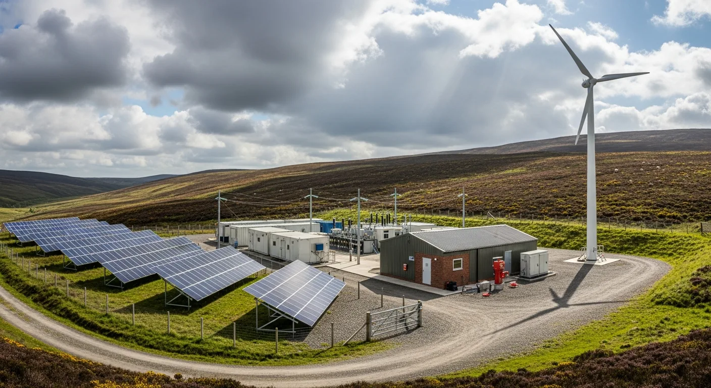 Microgrid control system with solar and battery